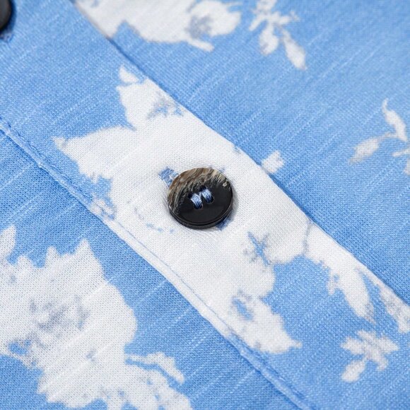 Blue Boho Women's Forget-Me-Not Print Wide Leg Sleeveless Jumpsuit - Picture 6 of 8